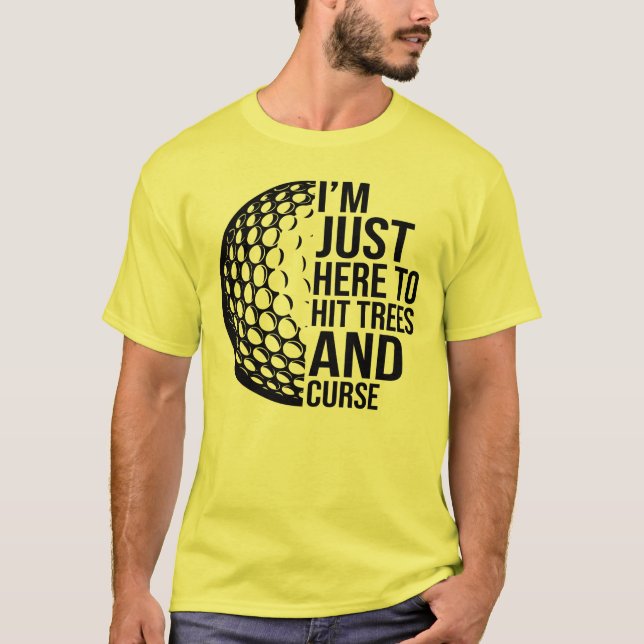 Camiseta Golpes y maldición - Humor de golf (Anverso)