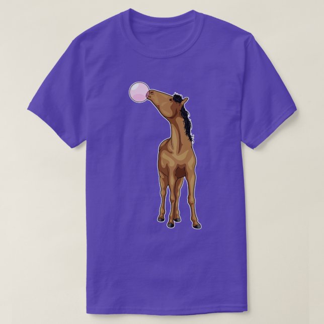 Camiseta Goma de mascado de caballo (Diseño del anverso)