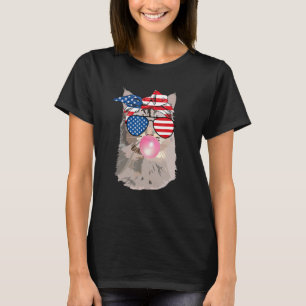Camiseta Goma de mascar de gato 4 de julio 4 de julio ameri