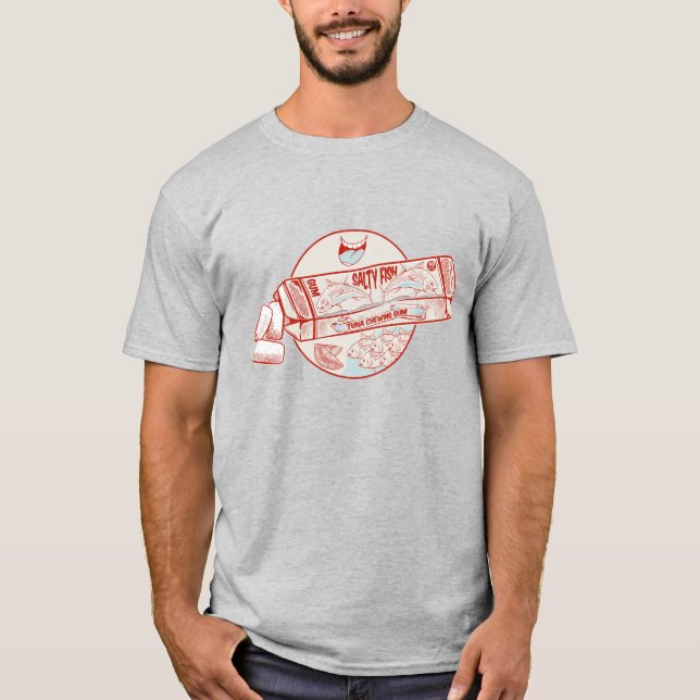 Camiseta Goma de mascar divertido sabor de atún (Anverso)