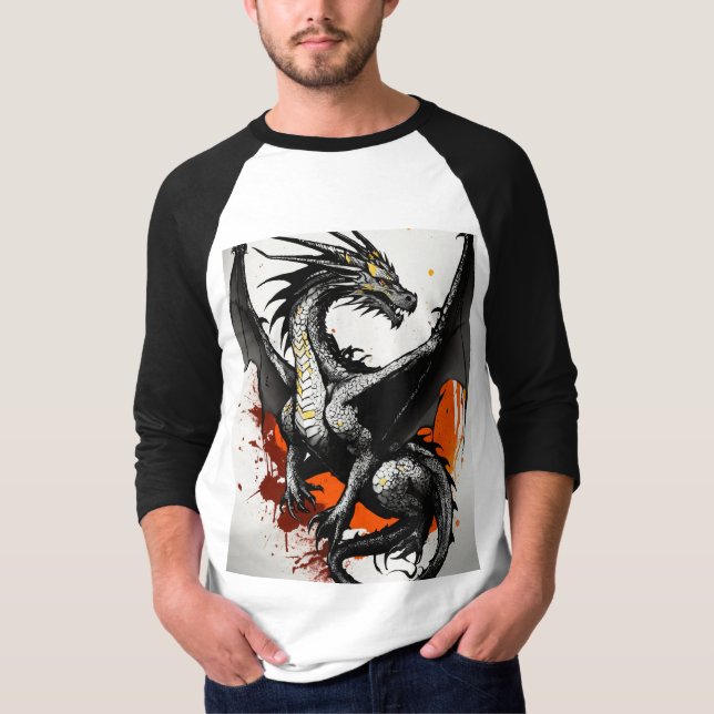 Camiseta Goma negro de doble lado (Anverso)