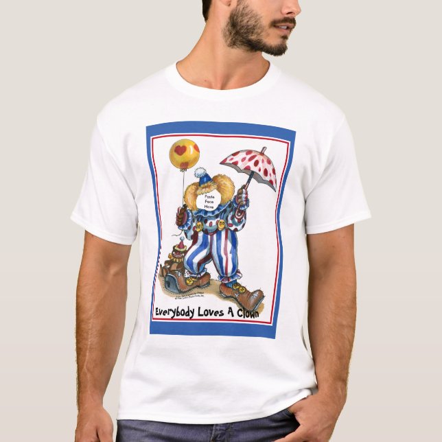 Camiseta Goma-UNO-Cara en el payaso (Anverso)