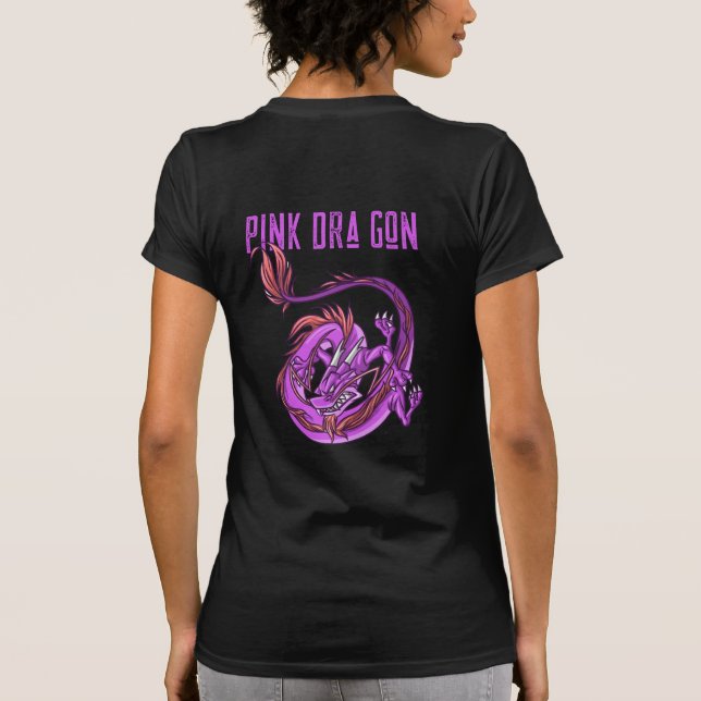 Camiseta Gon chica Rosa y Rosa - Dragón estilo Comic (Reverso)