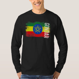 Camiseta Gondar Bandera De Etiopía Para Hombres Etíopes Muj