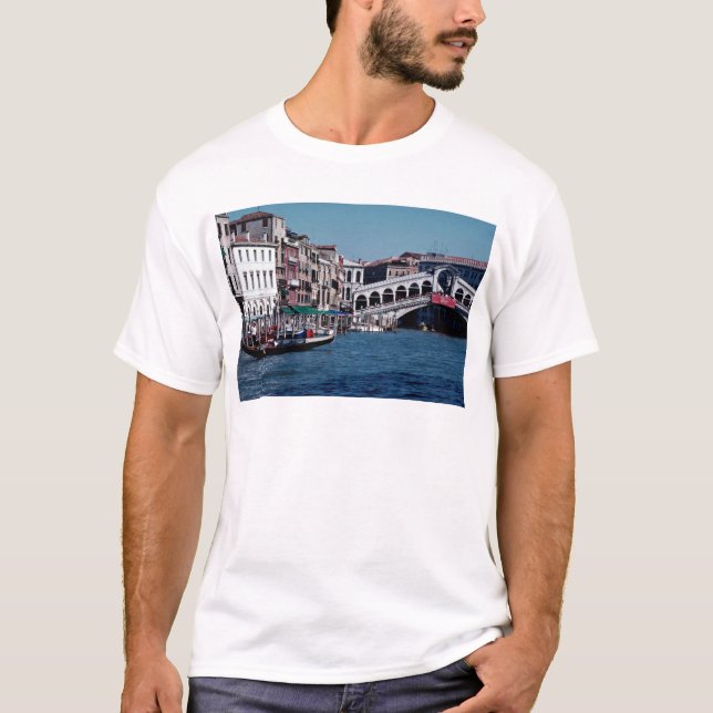Camiseta Góndola en el Gran Canal, puente de Rialto, (Anverso)
