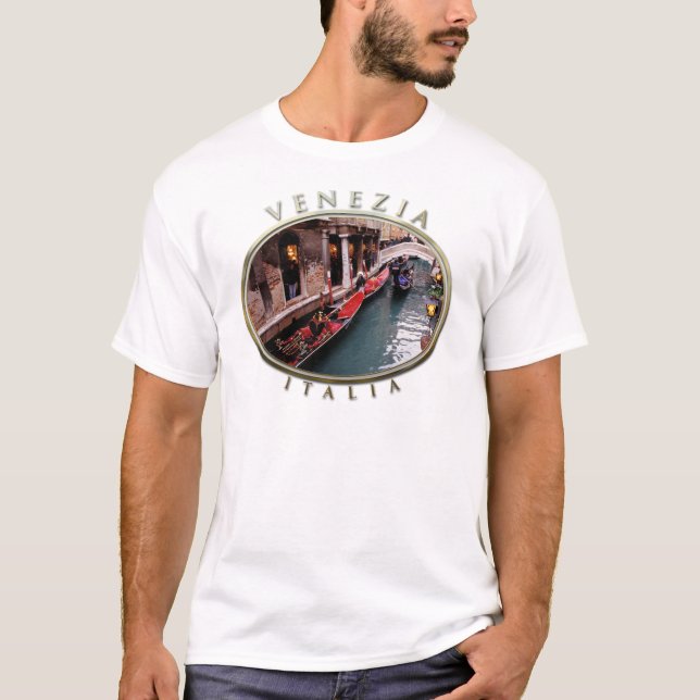 Camiseta Góndolas en un canal veneciano (Anverso)