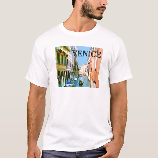 Camiseta Gondolero en canal en Venecia (Anverso)