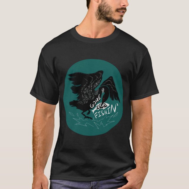 Camiseta Gone ICE Fishin' (Circle) (Anverso)