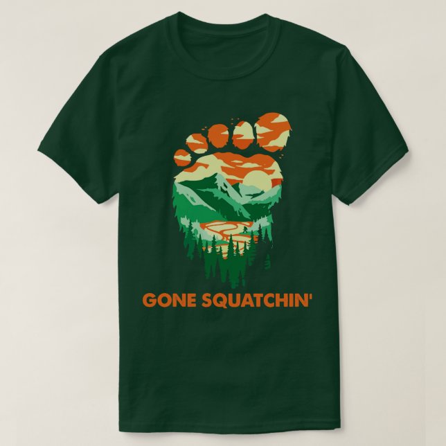 Camiseta Gone Squatchin (Diseño del anverso)