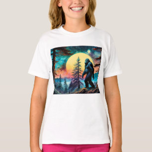 Camiseta Gone Squatchin' Colorful Sasquatch Luna Llena