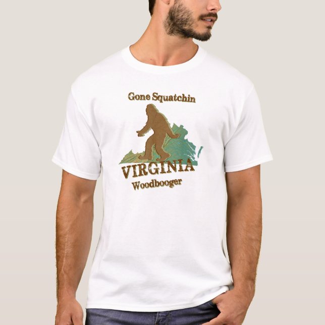 Camiseta Gone Squatchin Virginia Woodbooger (Anverso)
