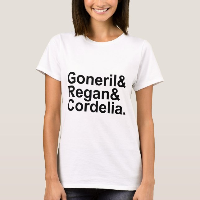 Camiseta Goneril Regan Cordelia | Hijas del rey Lear (Anverso)