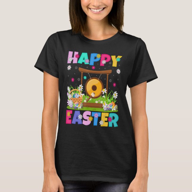 Camiseta Gong Music Happy Easter Funny Gong Easter Sunday (Anverso)