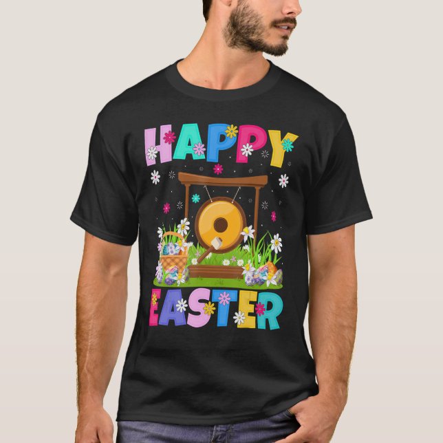 Camiseta Gong Music Happy Easter Funny Gong Easter Sunday (Anverso)