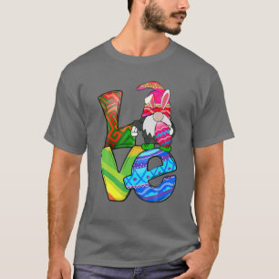 Camiseta Gonmes Love Eggs Bunny Happy Easter Day