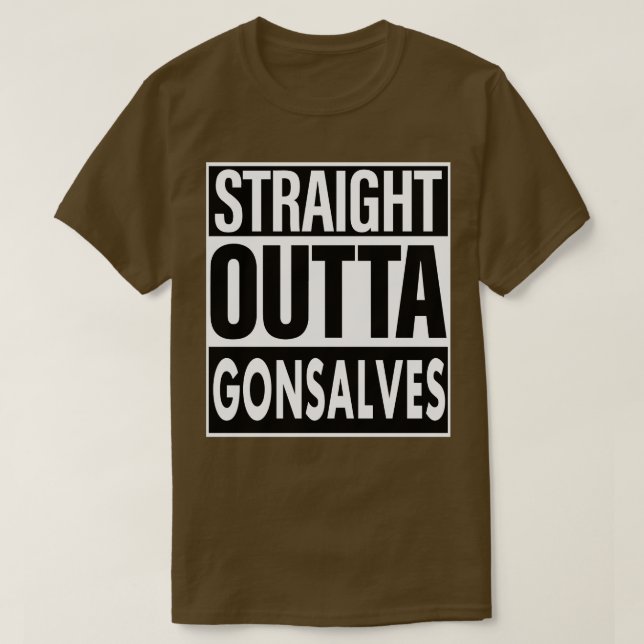 Camiseta Gonsalves Nombre Directo Outta Gonsalves 1 (Diseño del anverso)