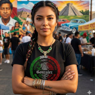 Camiseta Gonzalez Apellido emblema de méxico