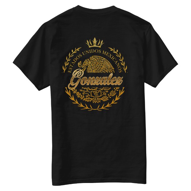 Camiseta Gonzalez Apellido Parte Trasera (Gonzalez Last Name Back hit T-shirt)