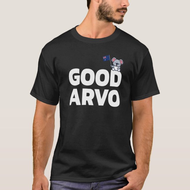Camiseta Good Arvo Australian Slag Australia Flag  Koala (Anverso)