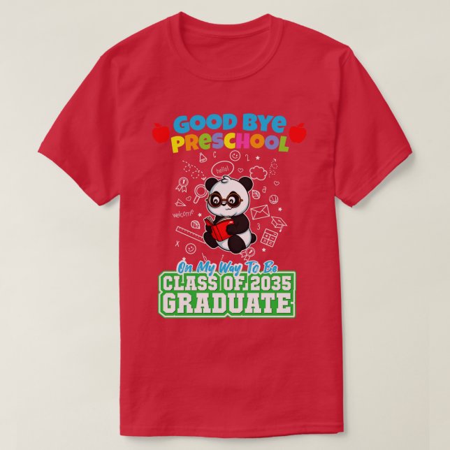 Camiseta Good Bye Clase Preescolar De 2035 Graduado PreK 13 (Diseño del anverso)