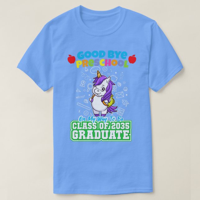 Camiseta Good Bye Clase Preescolar De 2035 Graduado PreK 14 (Diseño del anverso)