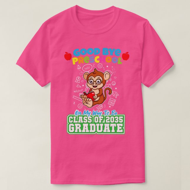 Camiseta Good Bye Clase Preescolar De 2035 Graduado PreK 18 (Diseño del anverso)