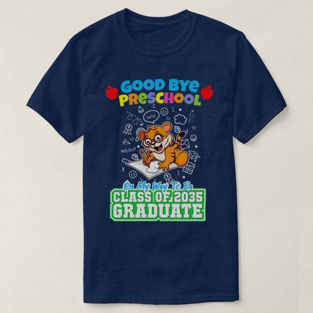 Camiseta Good Bye Clase Preescolar De 2035 Graduado PreK 22 (Diseño del anverso)