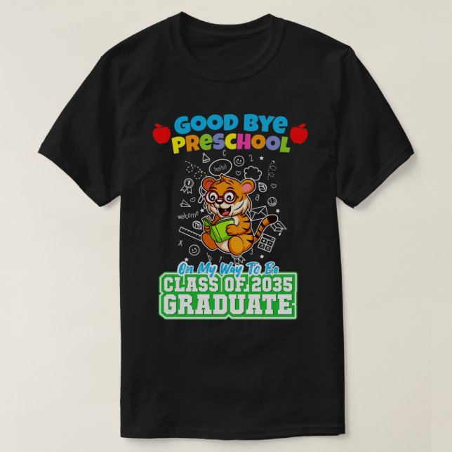 Camiseta Good Bye Clase Preescolar De 2035 Graduado PreK 8 (Diseño del anverso)