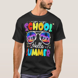 Camiseta Good Bye School Hello Summer Beach Sunset El Día P