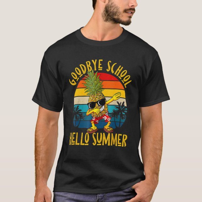 Camiseta Good Bye School Hello Summer Pineapple El Último D (Anverso)