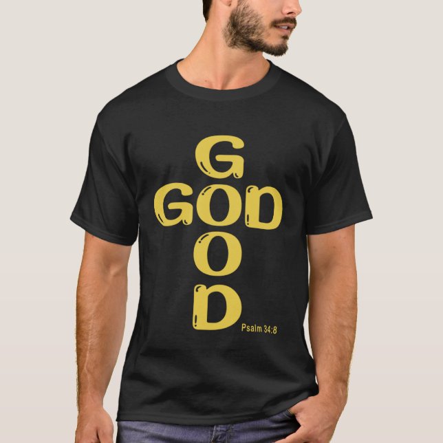 Camiseta Good God cross Psalm 348 (Anverso)