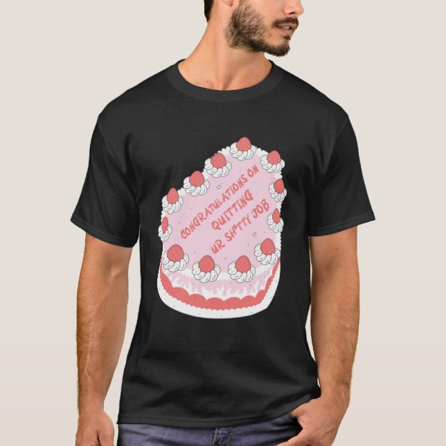 Camiseta Good Luck Cake  Idea Farewell  for Colleague Thank (Anverso)