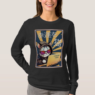 Camiseta Good Luck Cat Japanese  Feline Purrfect Cat
