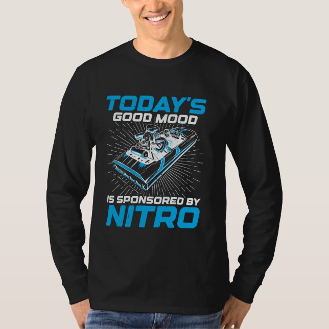Camiseta Good Mood Sponsored By Nitro For Drag Boat Racer (Anverso)