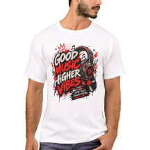 Camiseta Good Music Higher Vibes | Ropa para Amant
