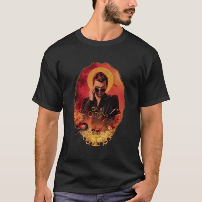 Camiseta Good Omens - Crowley Chalice (Anverso)