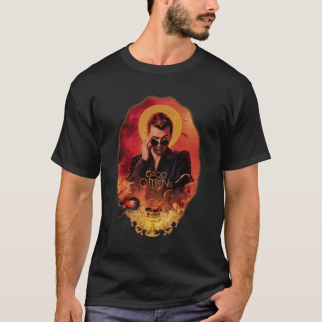 Camiseta Good Omens - Crowley Chalice (Anverso)