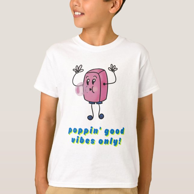 Camiseta "Good Vibes" de Poppin (Anverso)