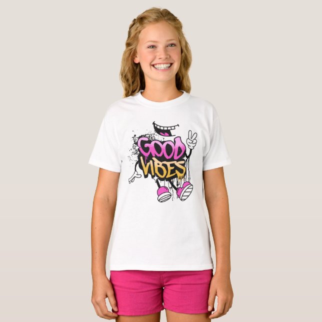 Camiseta Good Vibes Graffiti (Anverso completo)