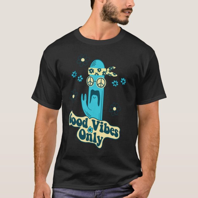 Camiseta Good vibes only hippie vibrator  Classic T-Shirt (Anverso)