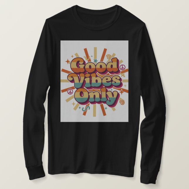 Camiseta Good Vibes Only Retro Women’s T-Shirt  (Anverso del diseño)