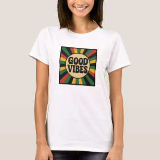 Camiseta Good Vibes Retro Reggae Art