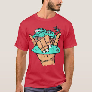 Camiseta Good Vibes Shaka Hawaii Hang Loose Surfing Beach S