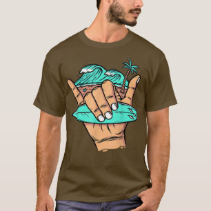 Camiseta Good Vibes Shaka Hawaii Hang Loose Surfing Beach S