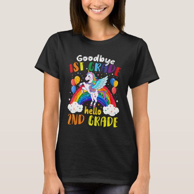 Camiseta Goodbye 1st Grade Hello 2nd Grade Graduation Unico (Anverso)