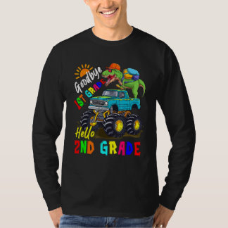 Camiseta Goodbye 1st Grade Hello 2nd Grade Rex Riding Monst