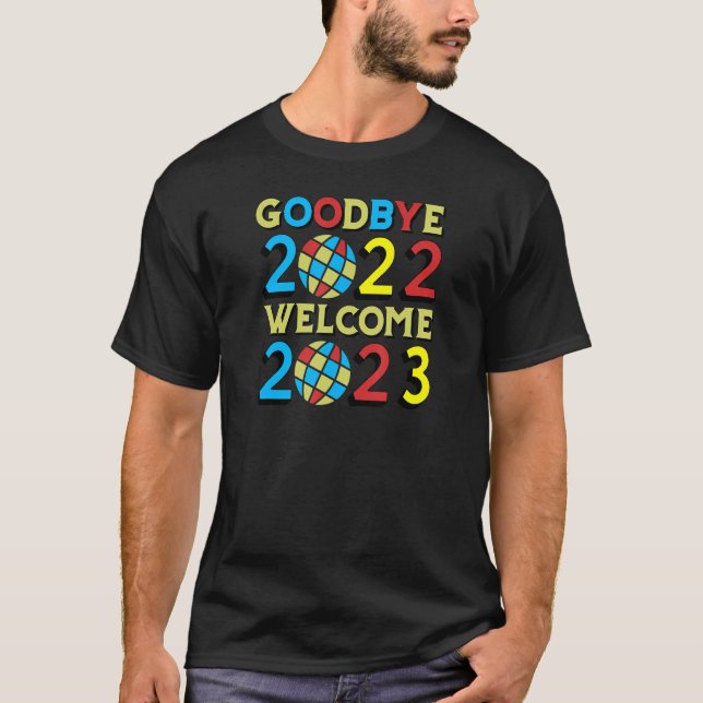Camiseta Goodbye 2022 Welcome 2023 Disco Balls (Anverso)