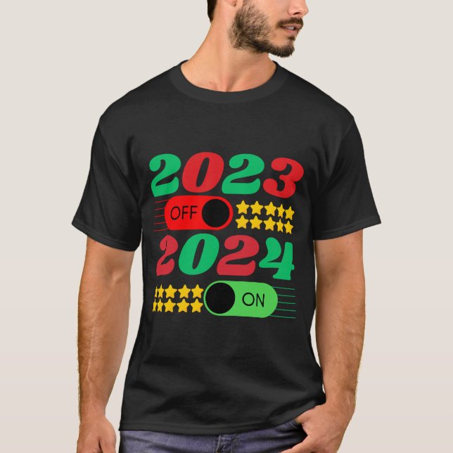 Camiseta Goodbye 2023 Hello 2024 Christmas New Year 2024 T- (Anverso)