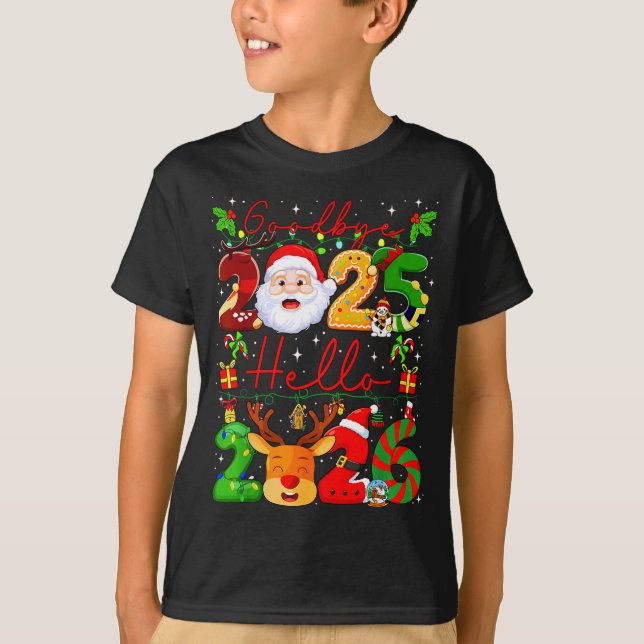 Camiseta Goodbye 2025 Hello 2026 Happy New Year Christmas F (Anverso)