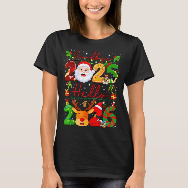 Camiseta Goodbye 2025 Hello 2026 Happy New Year Christmas F (Anverso)
